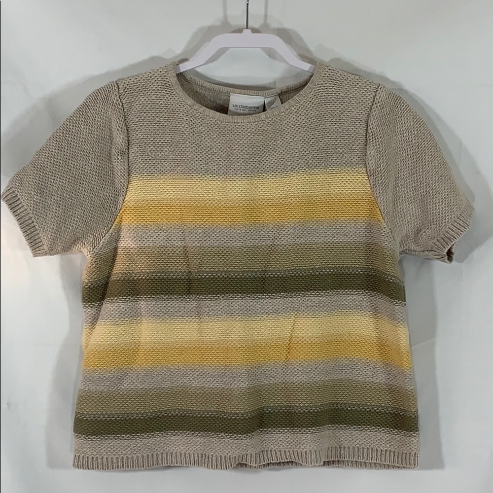 Liz Claiborne Chunky Stripped Sweater Petite L